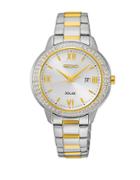 Seiko Recraft Crystal Solar Two-tone Stainless Steel Bracelet Watch