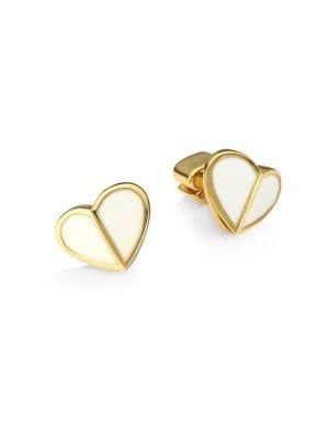 Kate Spade New York Small Enamel Heart Stud Earrings