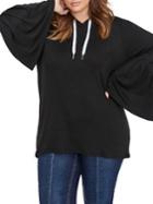 Addition Elle Love And Legend Plus Bell-sleeve Hooded Sweater
