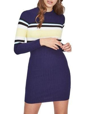 Miss Selfridge Block Stripe Knit Dress