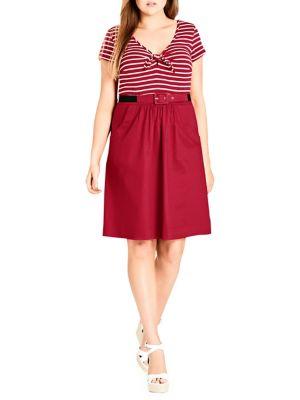 City Chic Plus Cute Tie-front Dress