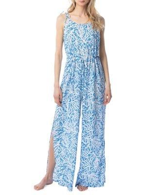 Michael Michael Kors Coral Mosaic Cover-up Jumpsuit