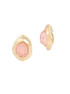 Robert Lee Morris Collection Sunset Orange Mother-of-pearl Clip-on Earrings