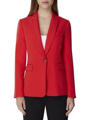 Tahari Arthur S. Levine Double-weave Peak Lapel Jacket