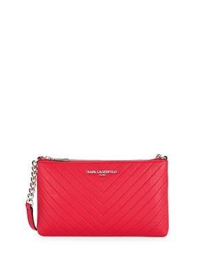 Karl Lagerfeld Paris Chevron-quilted Chain Crossbody Bag