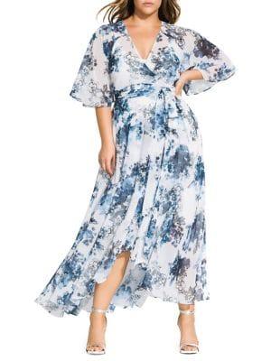 City Chic Plus Kenji Floral Maxi Dress