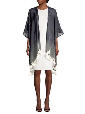 Vince Camuto Tassel Cotton Ruana