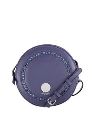 Lodis Juna Circle Studded Leather Crossbody Bag