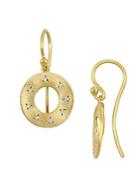 Sonatina 14k Yellow Gold & Diamond Circle Dangle Earrings