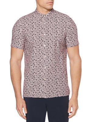 Perry Ellis Abstract Floral Button-down Shirt