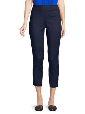 Vince Camuto Petite Cropped Double-weave Pants