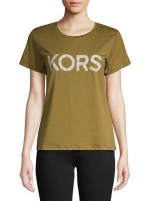 Michael Michael Kors Studded Logo Short-sleeve Tee
