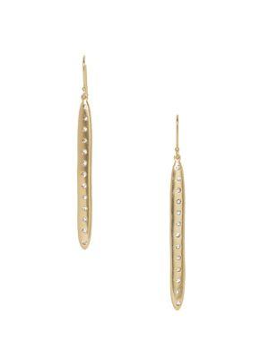 Sole Society Goldtone & Crystal Linear Drop Earrings