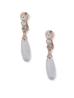 Anne Klein Crystal Clip-on Drop Earrings