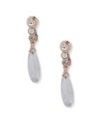 Anne Klein Crystal Clip-on Drop Earrings