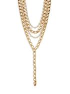 Design Lab Goldtone And Faux Pearl Multi-strand Necklace