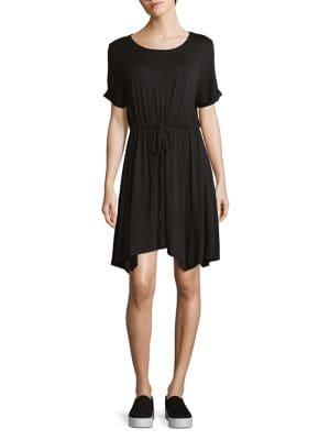 Bcbgeneration Short-sleeve Asymmetrical Drawstring Dress