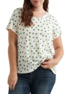 Lucky Brand Plus St. Patrick Clover-print Tee