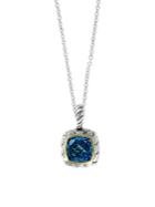 Effy Sterling Silver, 18k Yellow Gold And Blue Topaz Pendant Necklace