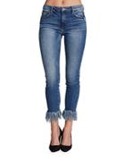 Unpublished Kora In Shreds Mid-wash Shredded Skinny Jeans