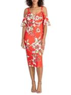 Rachel Rachel Roy Floral Cold-shoulder Sheath Dress
