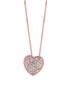 Morris & David 14k Rose Gold Diamond Heart Pendant Necklace - 0.75 Tcw