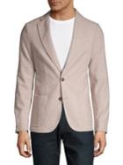 Black Brown Unstructured Wool-blend Jacket