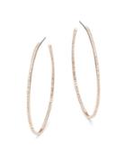 Nadri Large Rose Goldtone Pave Hoop Earrings, 2 In