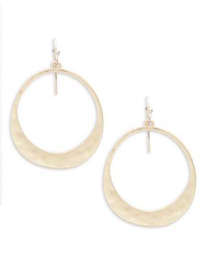 Design Lab Lord & Taylor Hammered Drop Earrings