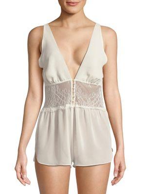 Rya Collection Chantilly Lace Chiffon Romper