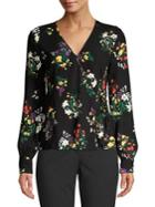 Highline Collective Combo-piping Long-sleeve Wrap Top