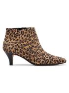 Clarks Linvale Sea Leopard-print Suede Booties