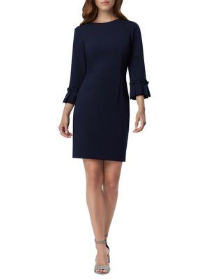 Tahari Arthur S. Levine Plus Crepe Sheath Dress