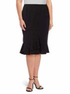 Calvin Klein Plus Plus Ruffle Knee-length Skirt