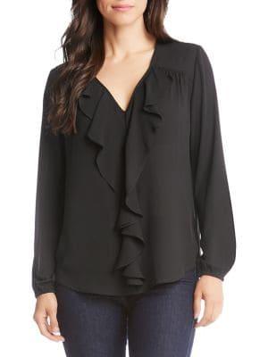 Karen Kane Ruffled-front Top