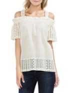 Vince Camuto Eyelet Cold-shoulder Blouse