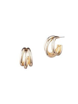 Anne Klein Goldtone Triple C-hoop Earrings