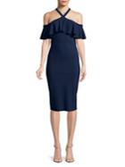 Chiara Boni La Petite Robe Off-shoulder Ruffle Bodycon Dress