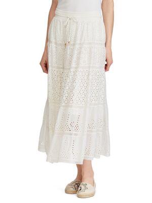 Lauren Ralph Lauren Floral Eyelet Maxi Skirt