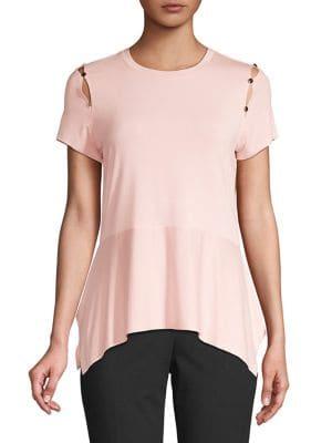Ivanka Trump Cut-out Peplum Tee
