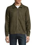 Laboratory Lt Man Faux Suede Grommet Jacket