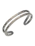 Design Lab Lord & Taylor Pave Accented Double Row Cuff Bracelet