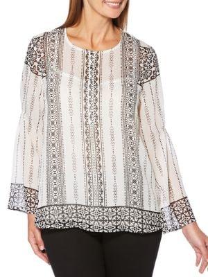 Rafaella Petite Printed Chiffon Blouse