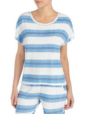 Kensie Striped Scoopneck Top