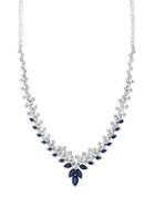 Effy Royale Bleu 2.12 Tcw Diamonds, Natural Sapphire And 14k White Gold Necklace