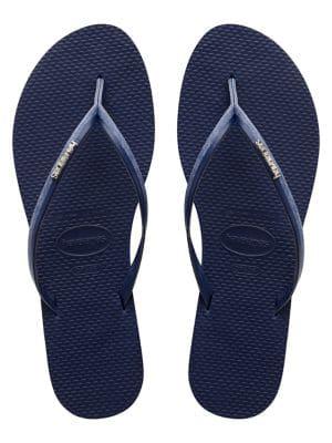 Havaianas You Jeans Faux Leather Flip Flops