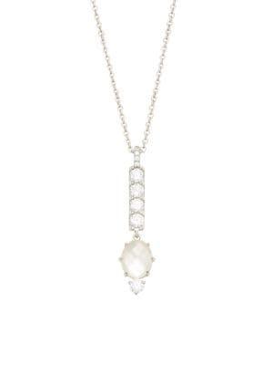 Nadri Bloom Clear Quartz, Mother-of-pearl & Crystal Pendant Necklace