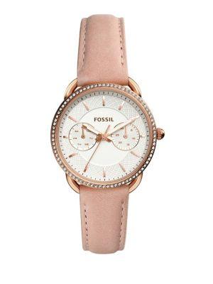 Fossil Tailor Leather-strap Watch