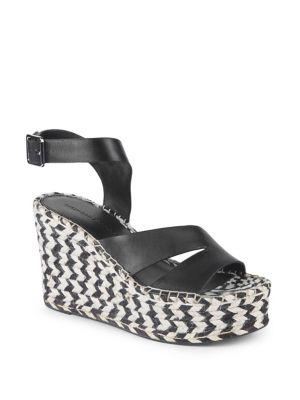 Sigerson Morrison Arien Leather Platform Wedge Sandals