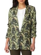 Tahari Arthur S. Levine Printed Scrunch Sleeve Jacket